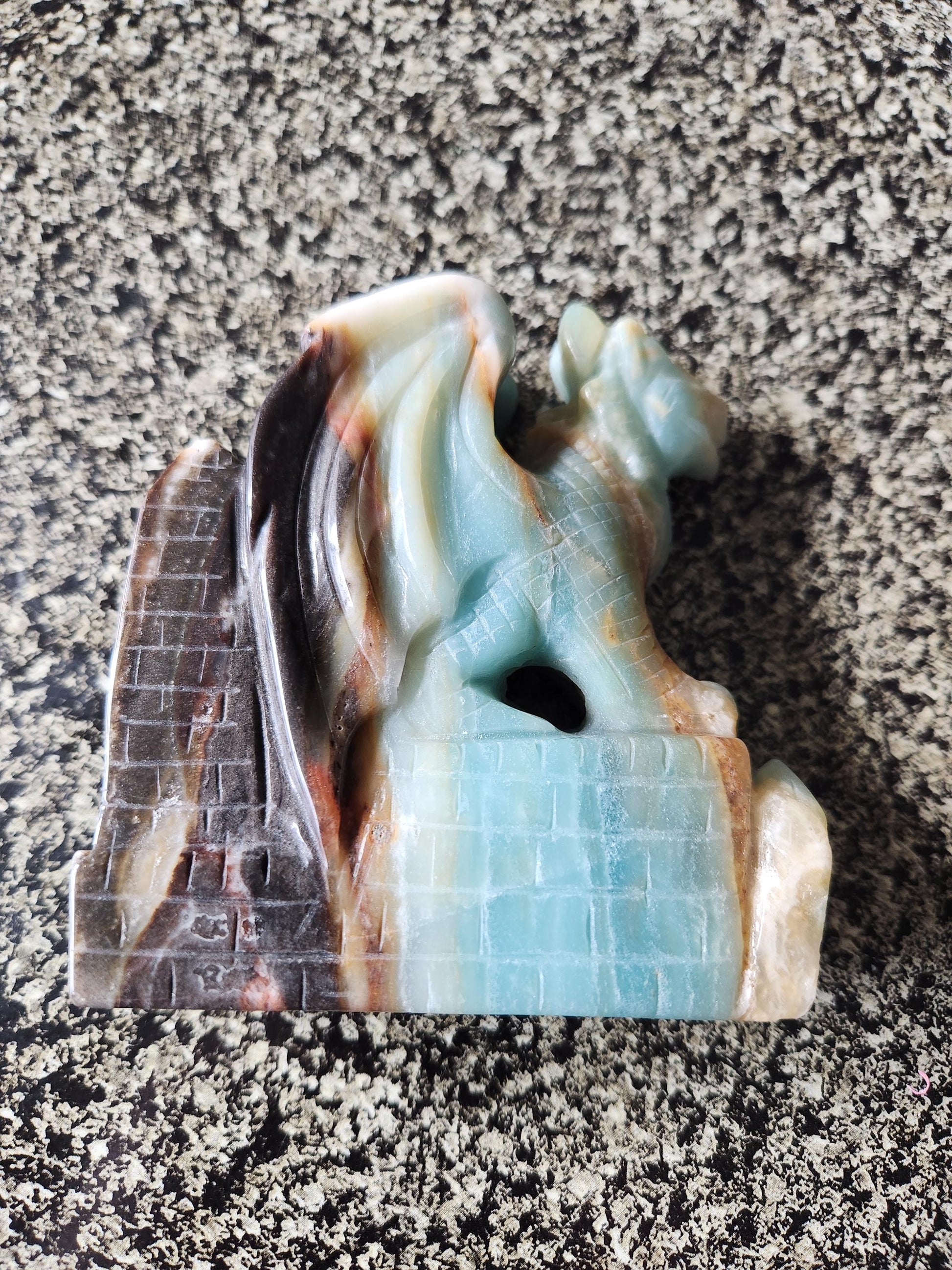 AAA Blue Aragonite Unique Crystal Dragon: Full Body, DnD