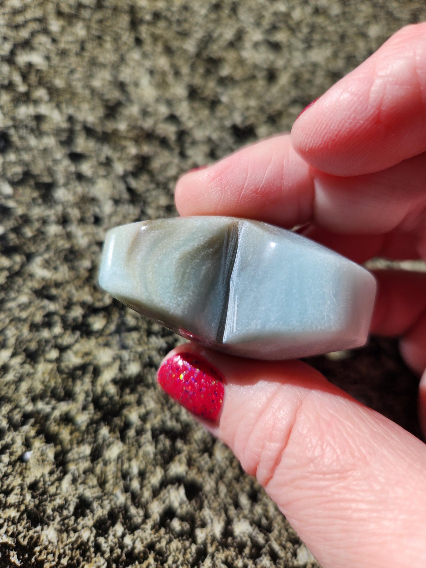Blue Aragonite Crystal Heart