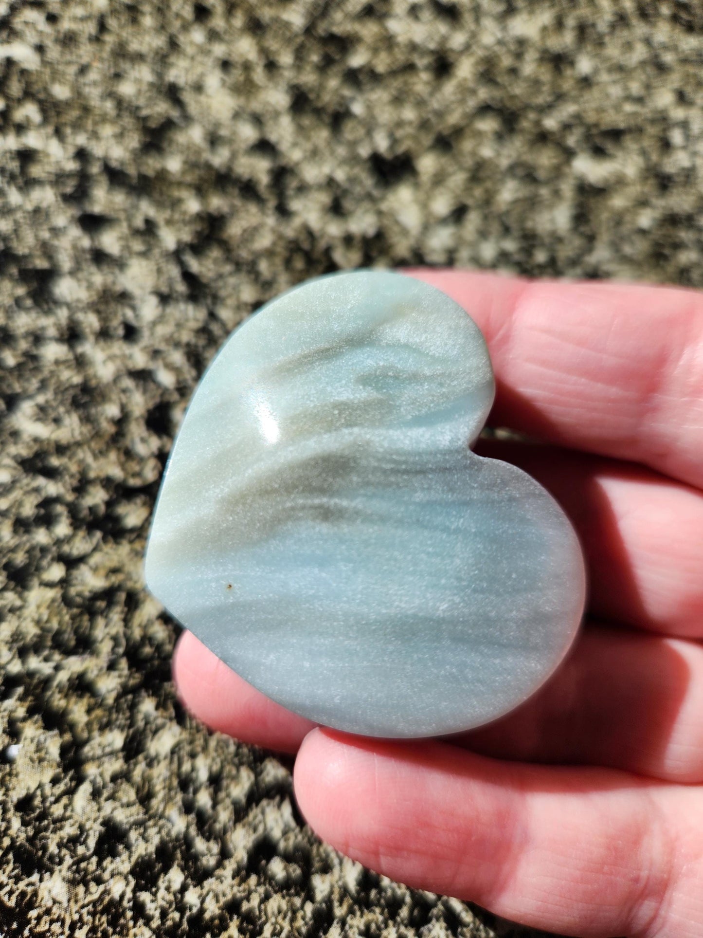 Blue Aragonite Crystal Heart