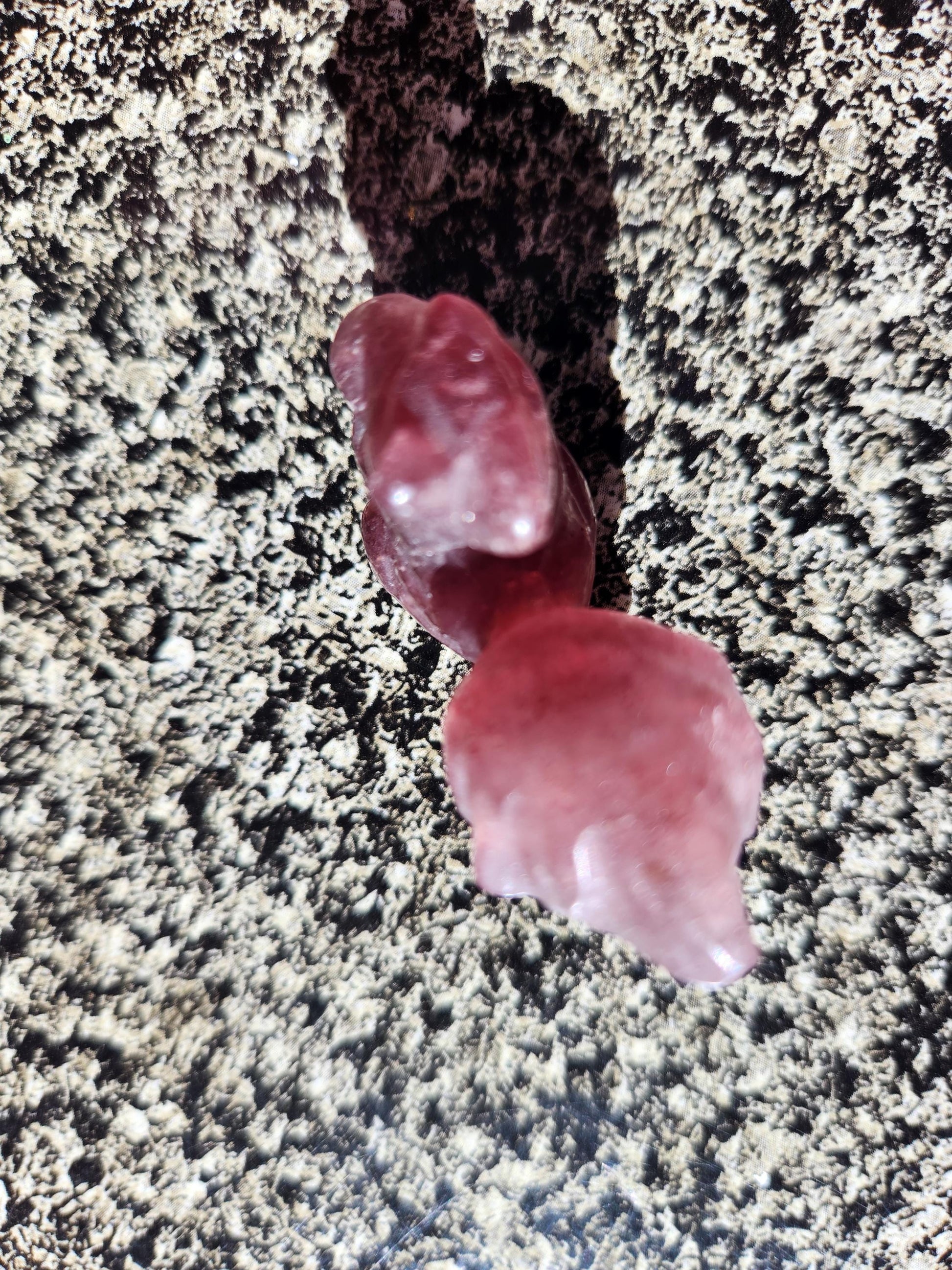 Strawberry Quartz Carved Squirrel: Natural Crystal Figurine
