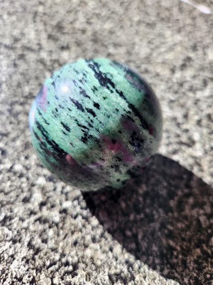 Ruby Zoisite Crystal Sphere, Anyolite