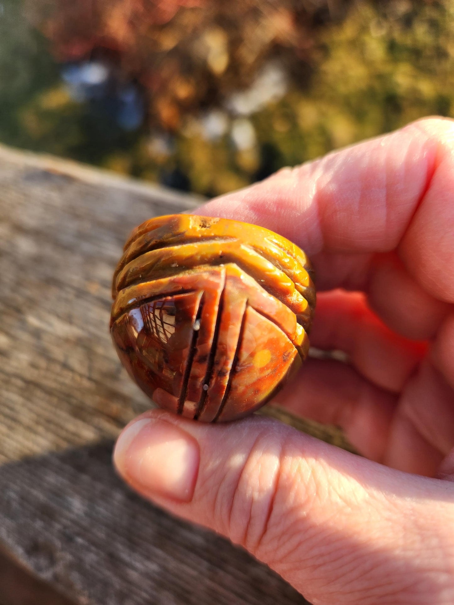 Picasso Jasper Polished Scarab Beetle Crystal Carving