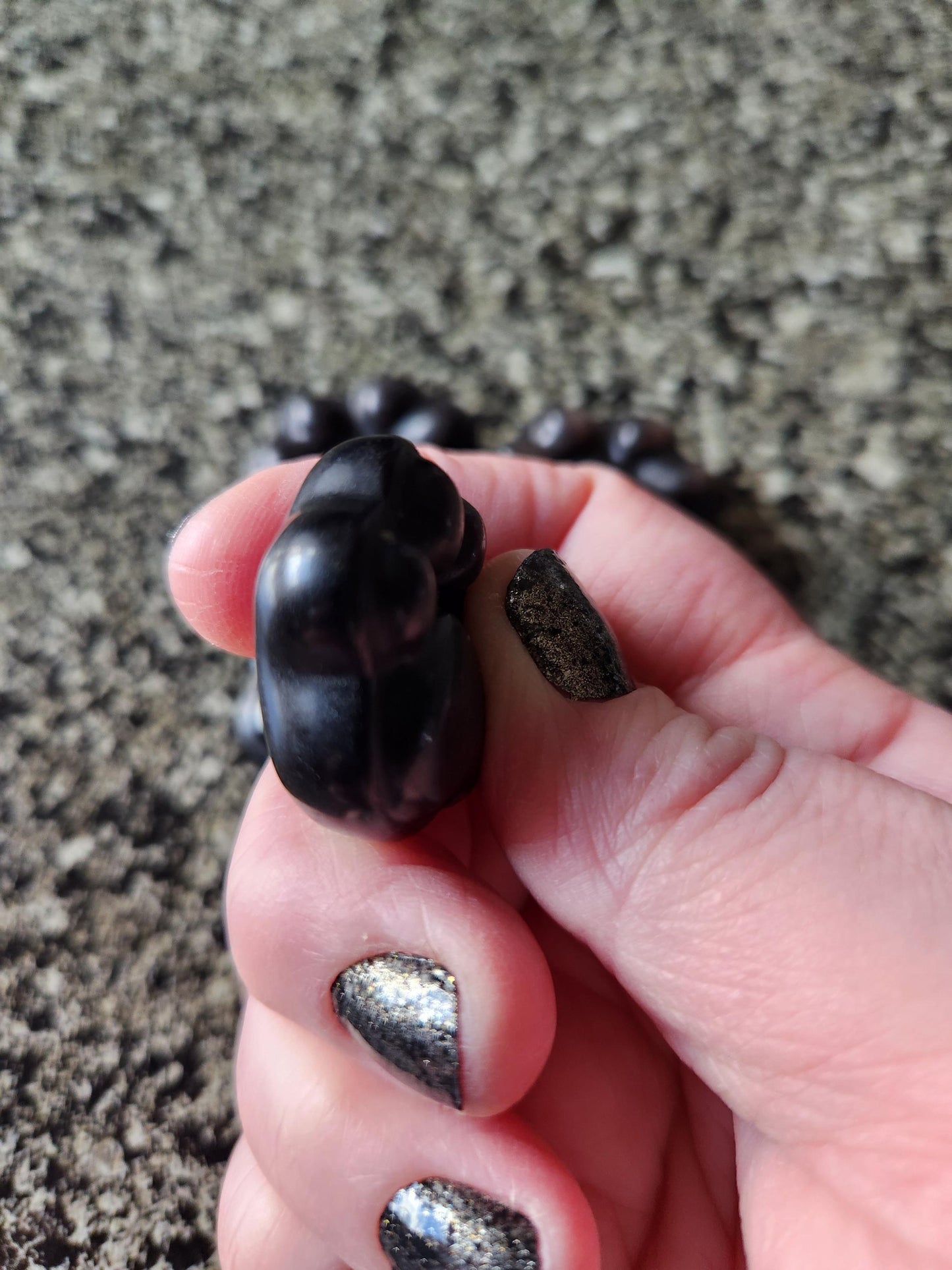 Silver Obsidian Crystal Paw: Pocket Sized, Smooth Carved Stone, One