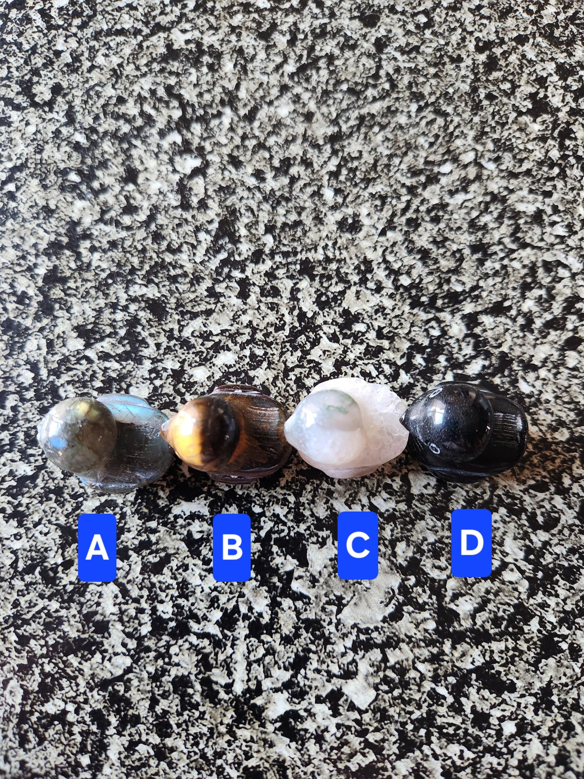 Carved Mini Duck Crystal Stone: Various Stone, One