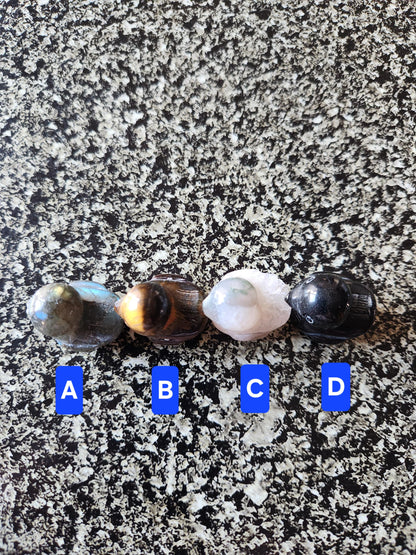Carved Mini Duck Crystal Stone: Various Stone, One