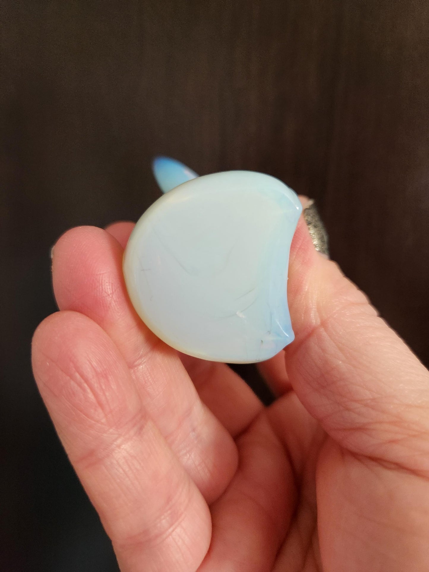 Opalite Pikachu Figurine: High Polish Crystal Carving, Pokémon