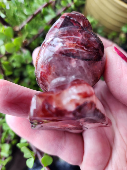 Carved Fire Quartz Hello Kitty Crystal Stone: Natural Healing Decor