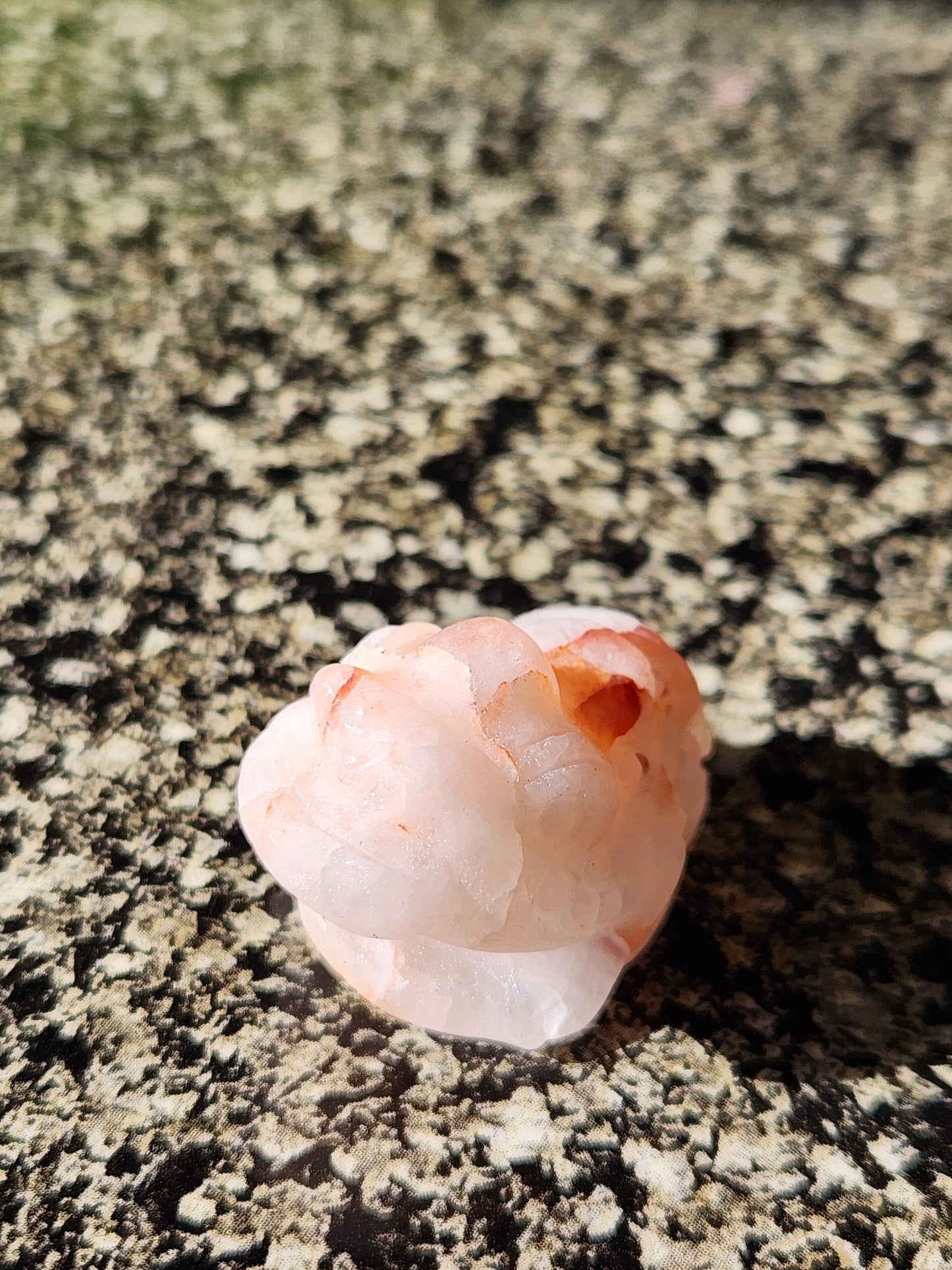 Pocket Sized Fire Quartz Crystal Money Toad All Natural, Extra Small