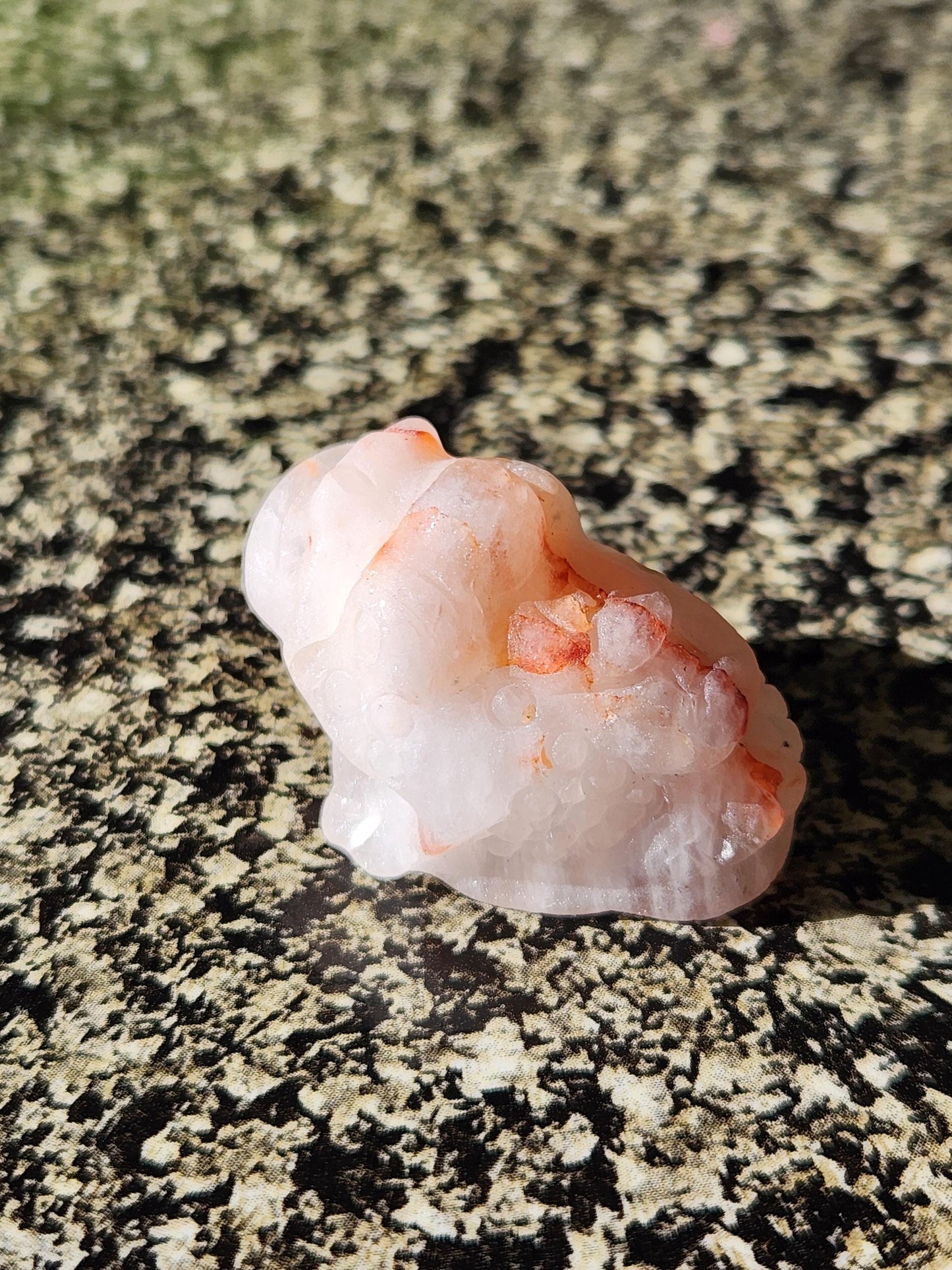 Pocket Sized Fire Quartz Crystal Money Toad All Natural, Extra Small