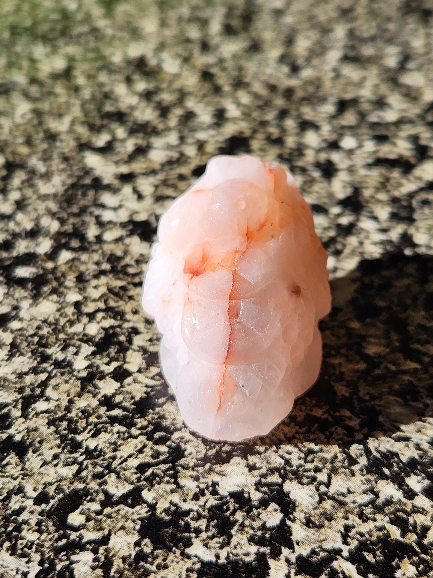 Pocket Sized Fire Quartz Crystal Money Toad All Natural, Extra Small