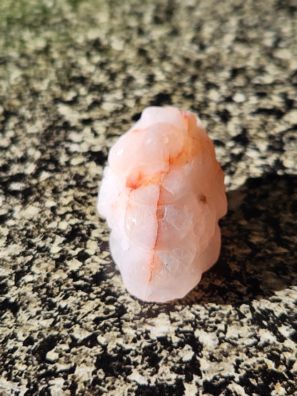 Pocket Sized Fire Quartz Crystal Money Toad All Natural, Extra Small