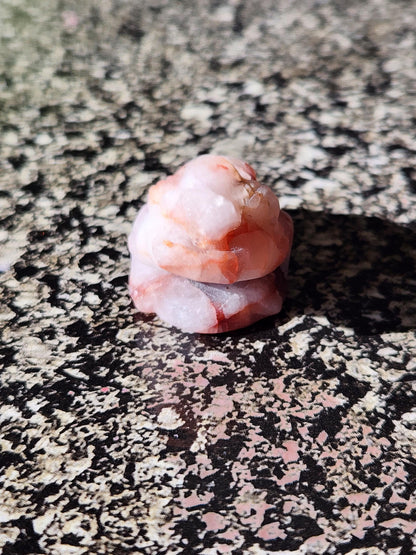 Pocket Sized Fire Quartz Crystal Money Toad All Natural, Extra Small