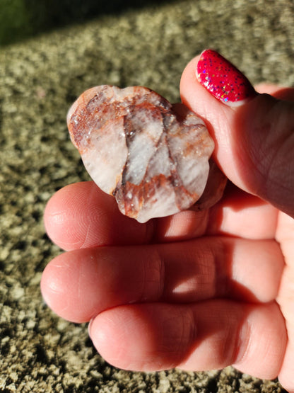 Pocket Sized Fire Quartz Crystal Money Toad All Natural, Extra Small
