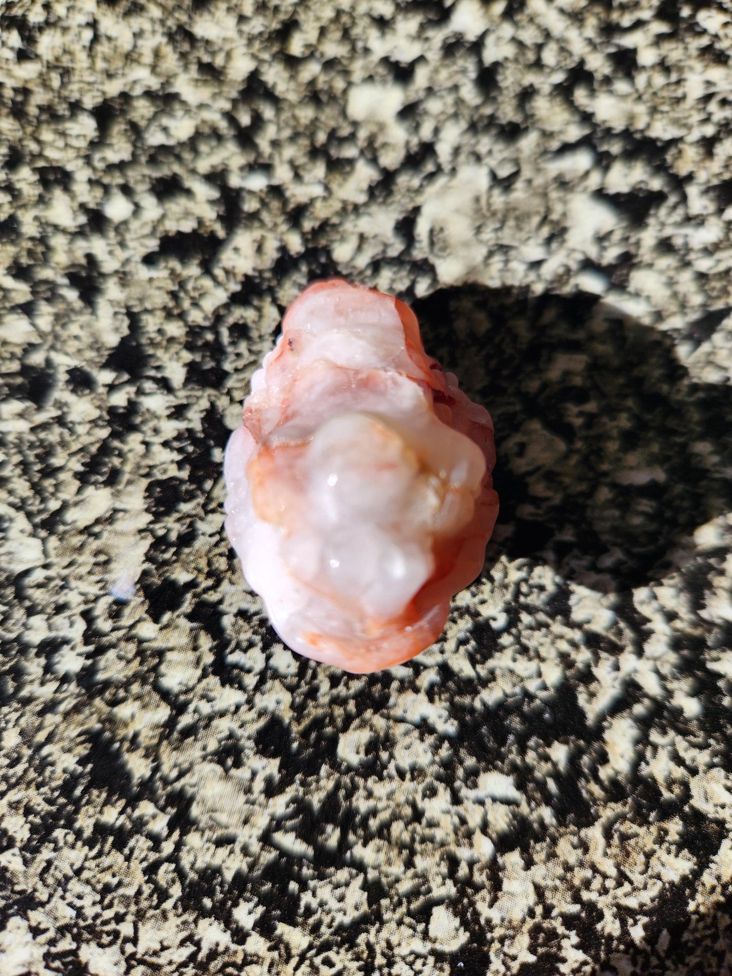 Pocket Sized Fire Quartz Crystal Money Toad All Natural, Extra Small