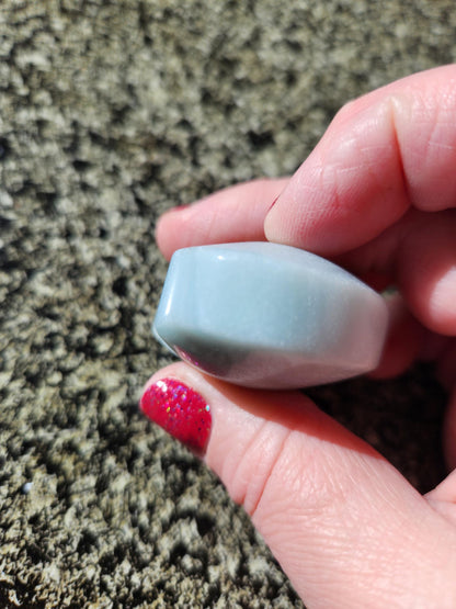 Blue Aragonite Crystal Heart