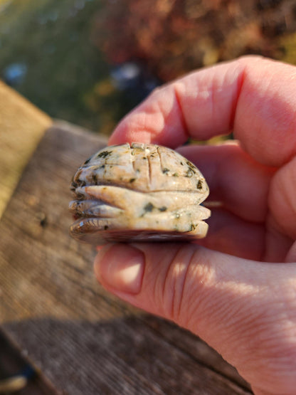 Ocean Jasper Polished Scarab Beetle Crystal Carving