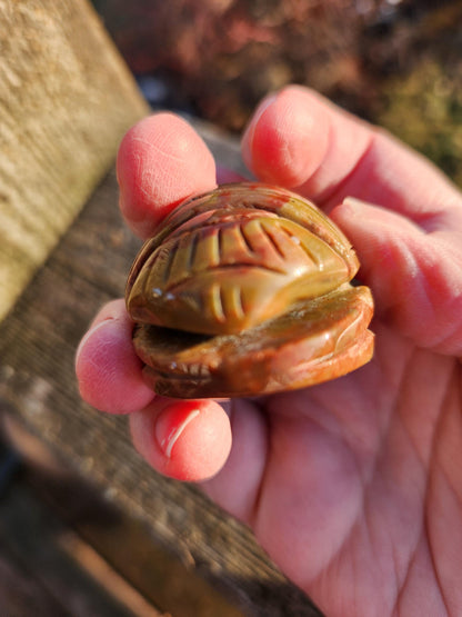 Picasso Jasper Polished Scarab Beetle Crystal Carving