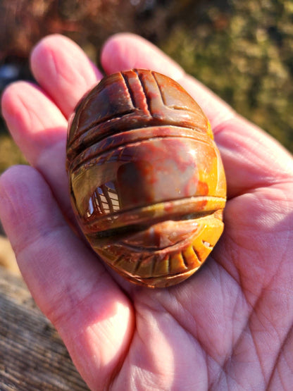 Picasso Jasper Polished Scarab Beetle Crystal Carving