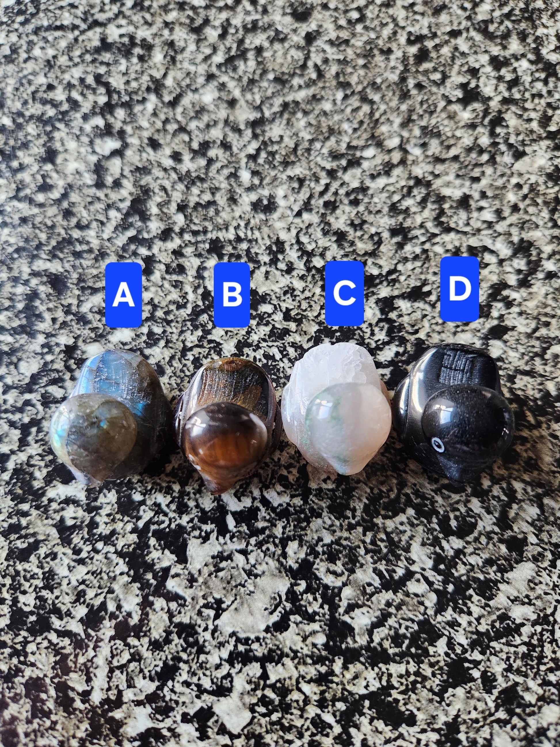 Carved Mini Duck Crystal Stone: Various Stone, One