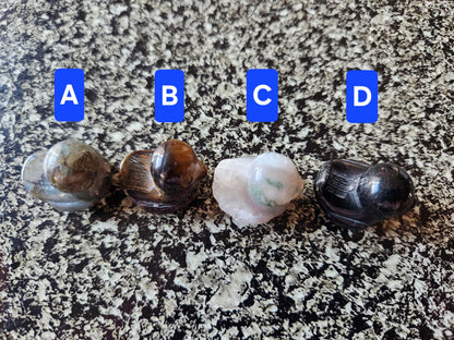 Carved Mini Duck Crystal Stone: Various Stone, One
