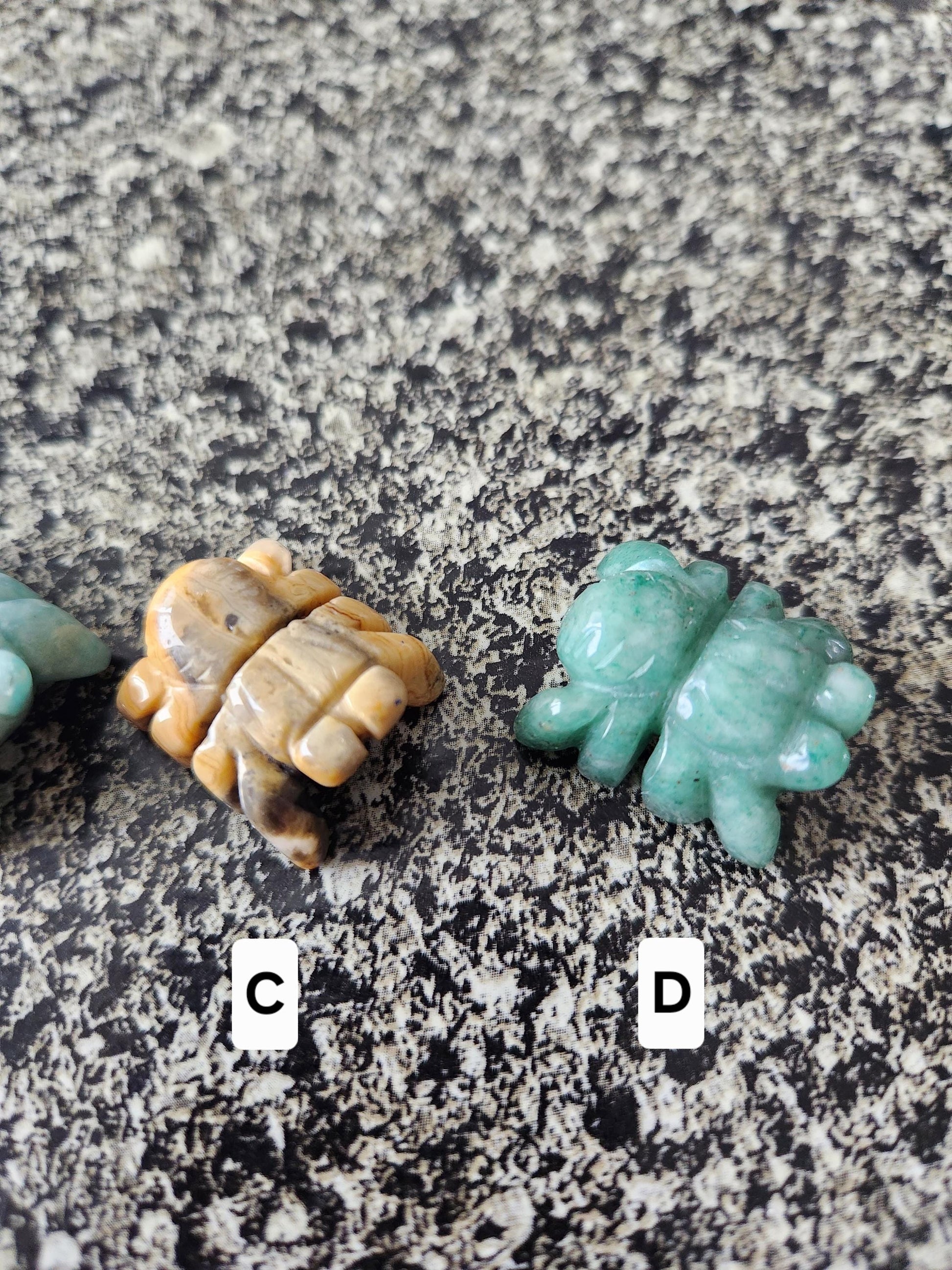 Mini Crystal Spider: Howlite, Amazonite, Crazy Lace Agate, or Green Aventurine, One