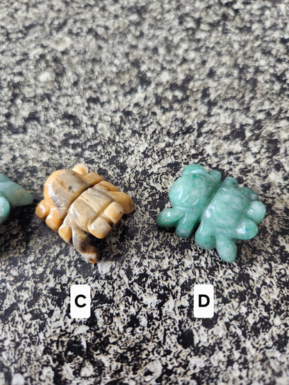 Mini Crystal Spider: Howlite, Amazonite, Crazy Lace Agate, or Green Aventurine, One