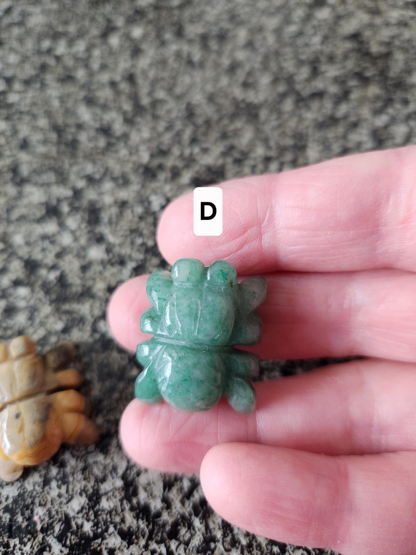 Mini Crystal Spider: Howlite, Amazonite, Crazy Lace Agate, or Green Aventurine, One