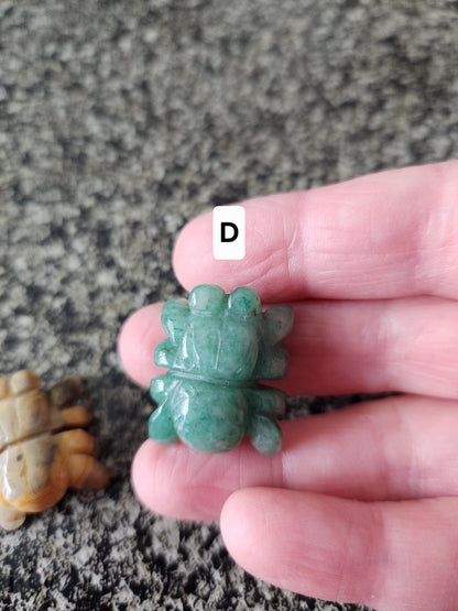 Mini Crystal Spider: Howlite, Amazonite, Crazy Lace Agate, or Green Aventurine, One