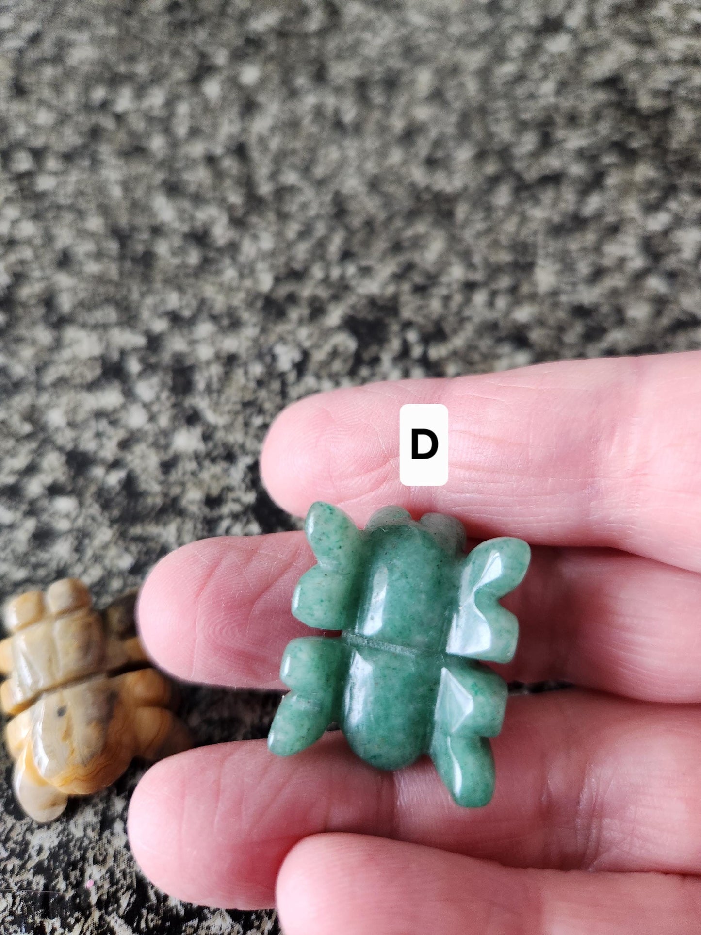 Mini Crystal Spider: Howlite, Amazonite, Crazy Lace Agate, or Green Aventurine, One