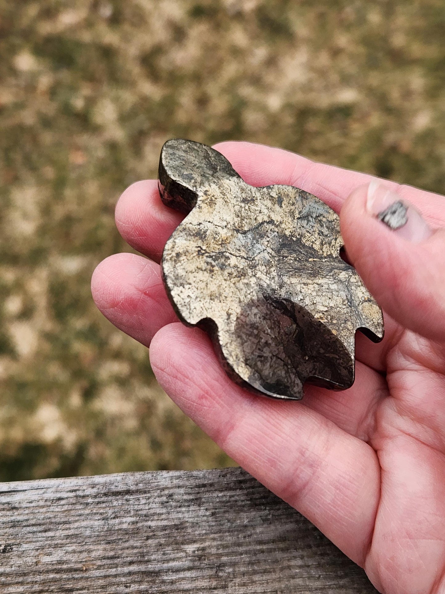 Pyrite Turtle Crystal Carving