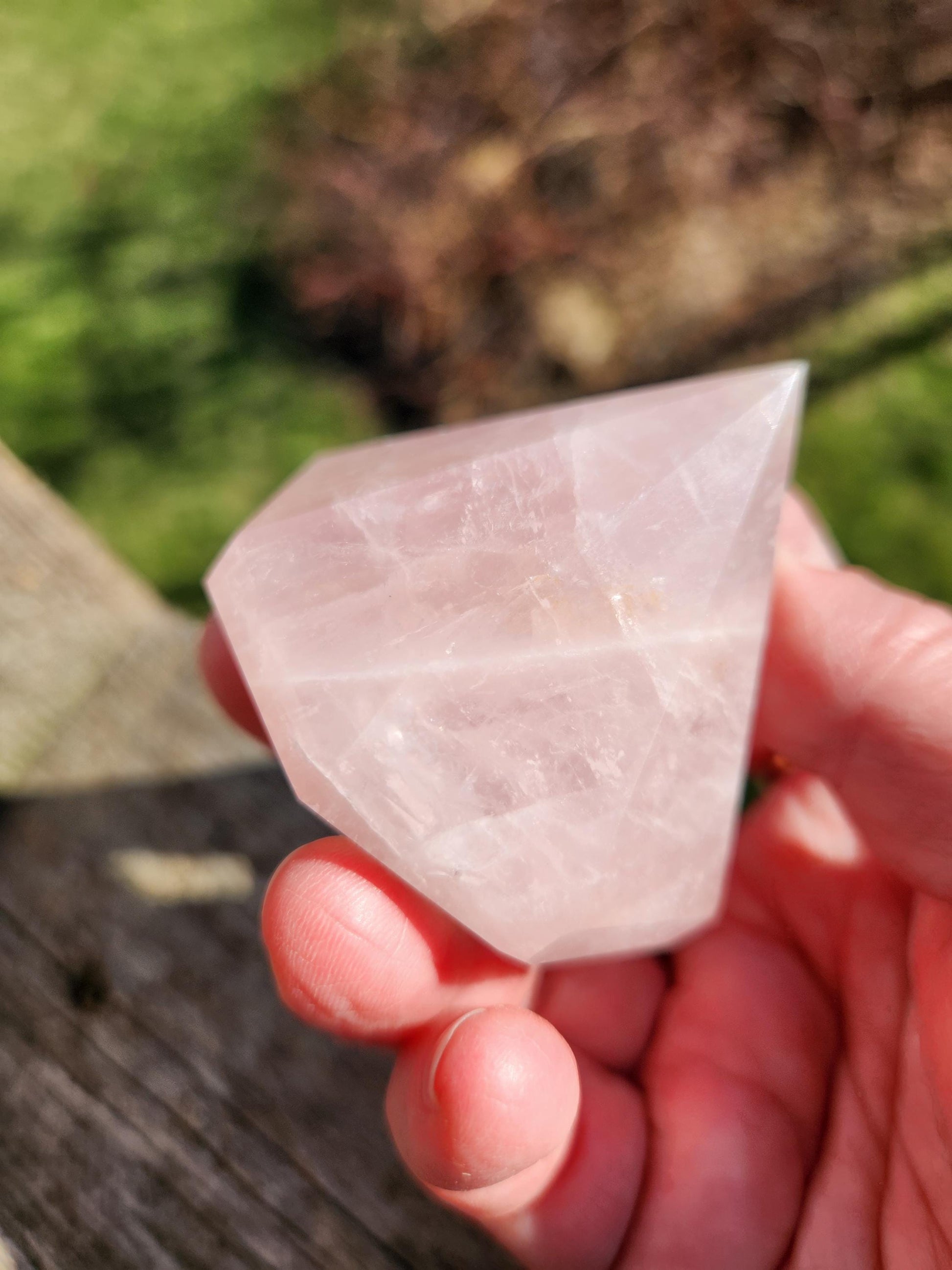 AAA Pink Rose Quartz Crystal Diamond Extractor