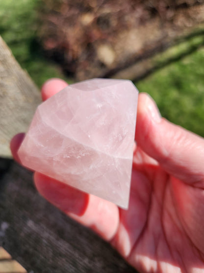 AAA Pink Rose Quartz Crystal Diamond Extractor