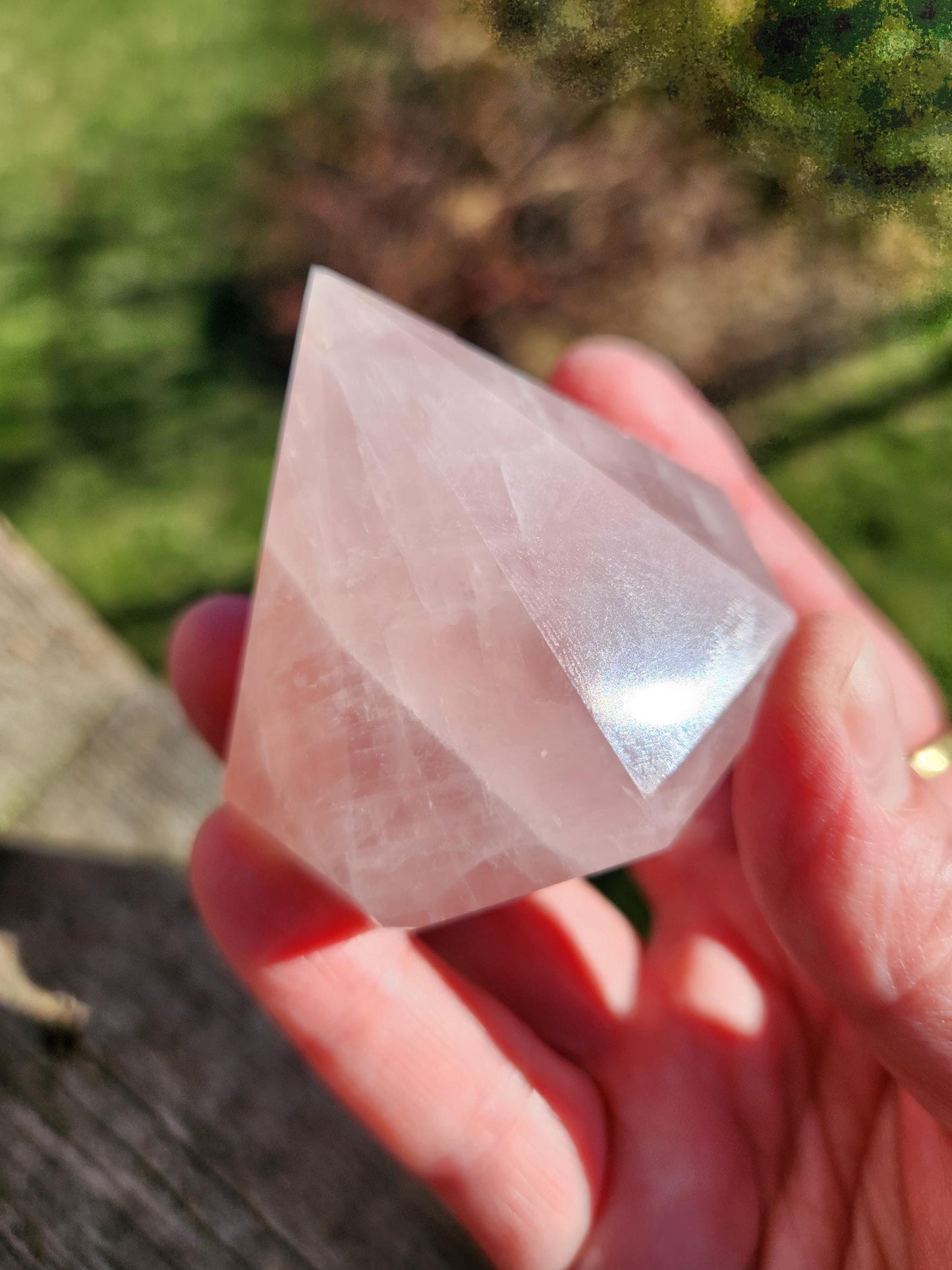 AAA Pink Rose Quartz Crystal Diamond Extractor