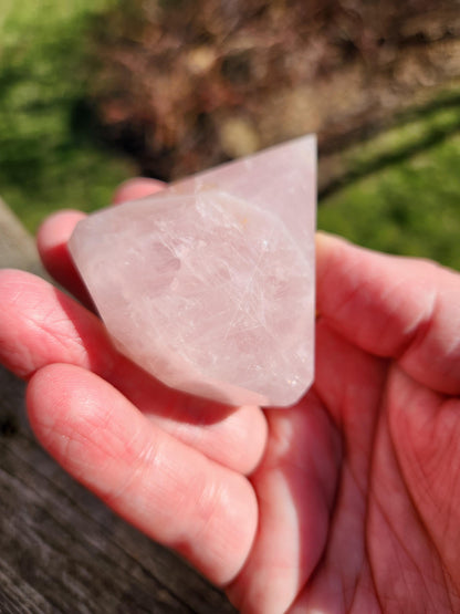 AAA Pink Rose Quartz Crystal Diamond Extractor