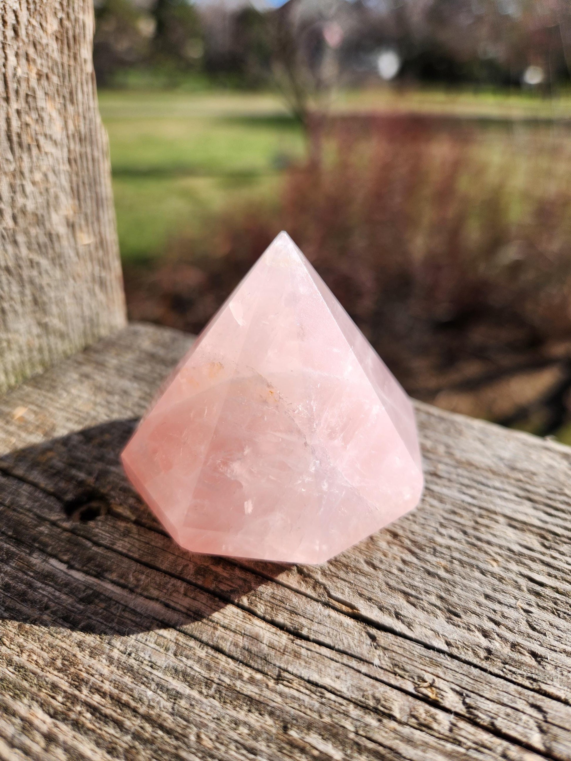 AAA Pink Rose Quartz Crystal Diamond Extractor