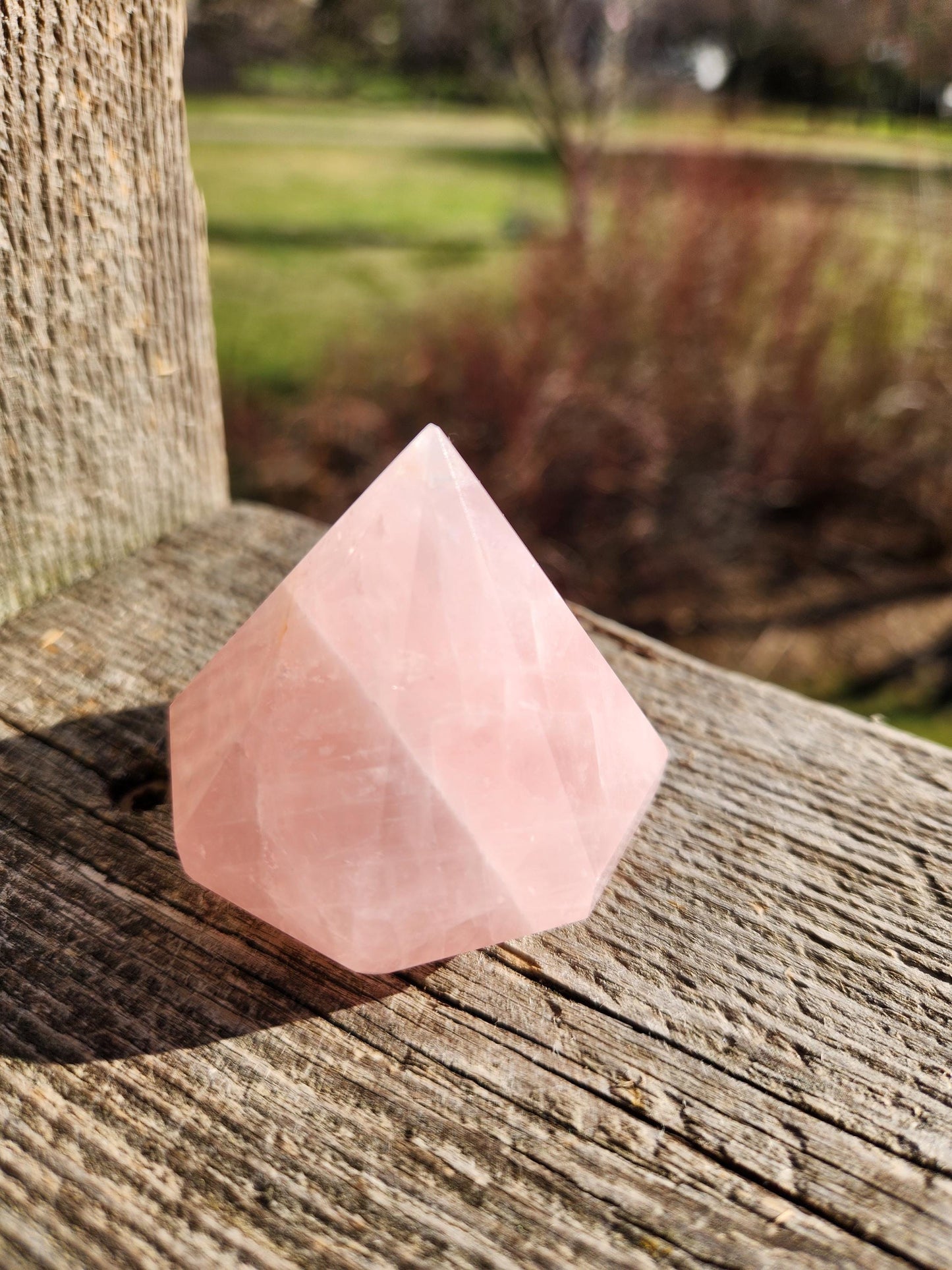 AAA Pink Rose Quartz Crystal Diamond Extractor