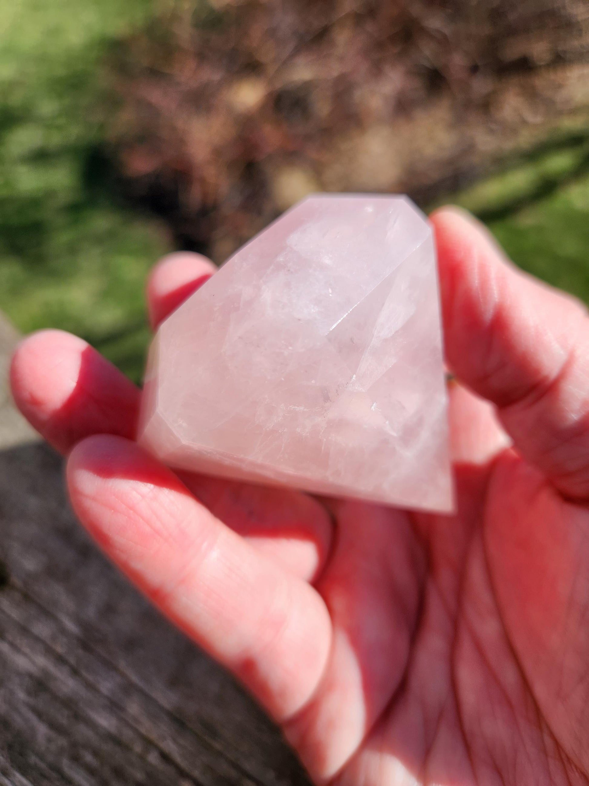 AAA Pink Rose Quartz Crystal Diamond Extractor