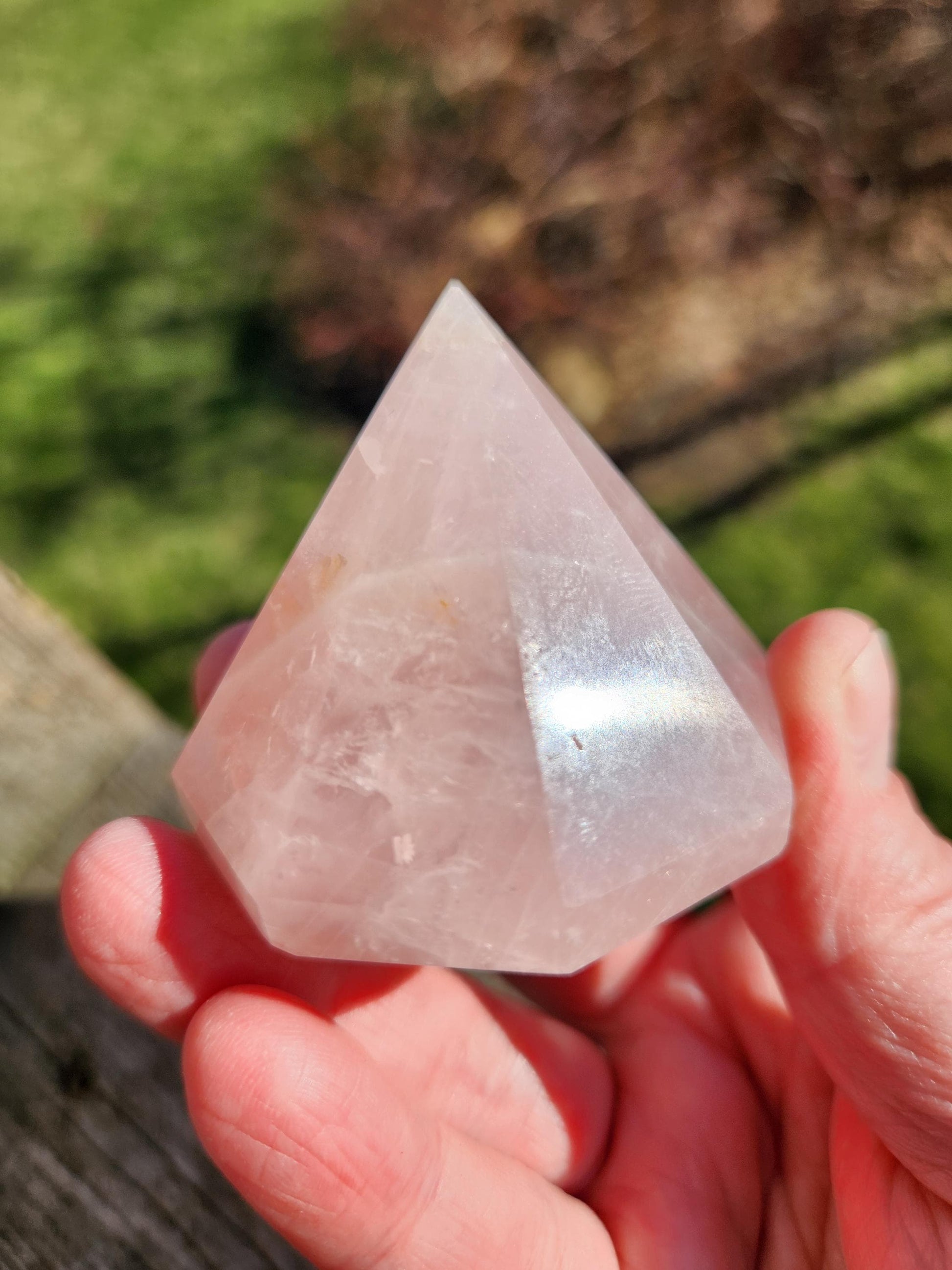 AAA Pink Rose Quartz Crystal Diamond Extractor