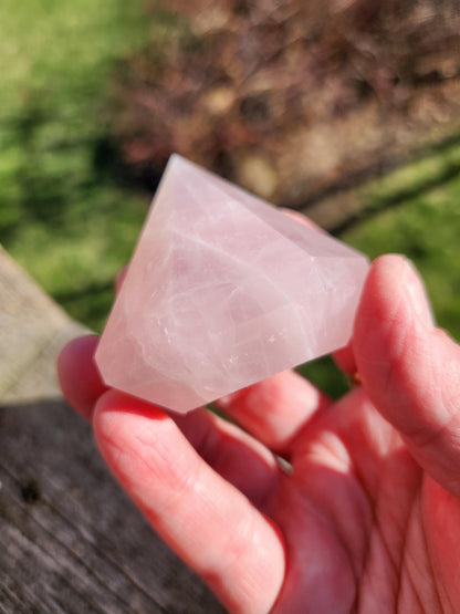 AAA Pink Rose Quartz Crystal Diamond Extractor