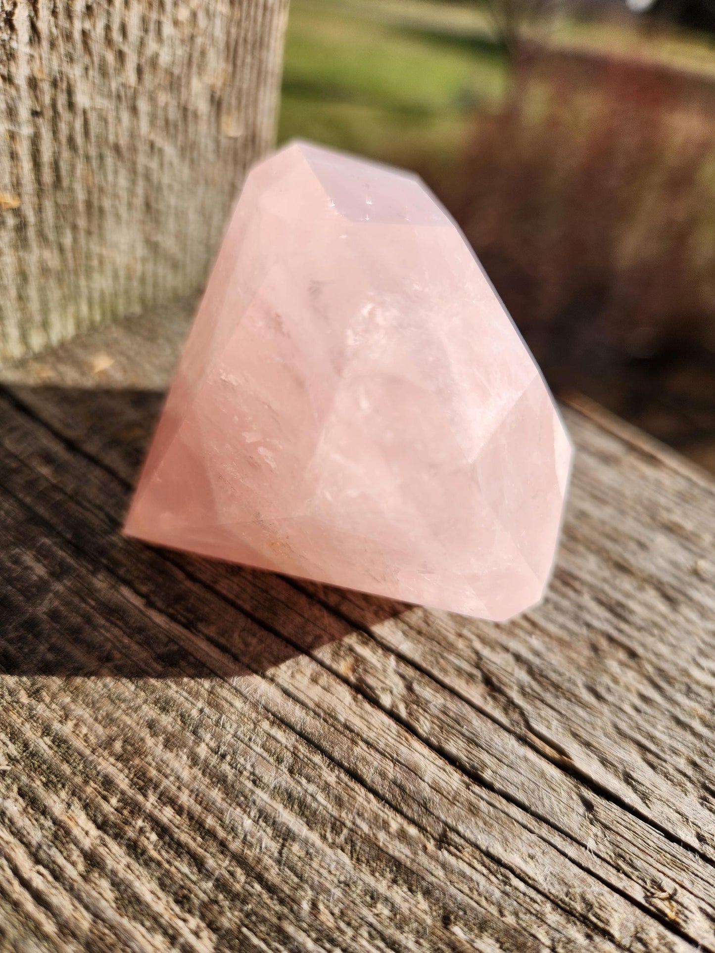 AAA Pink Rose Quartz Crystal Diamond Extractor
