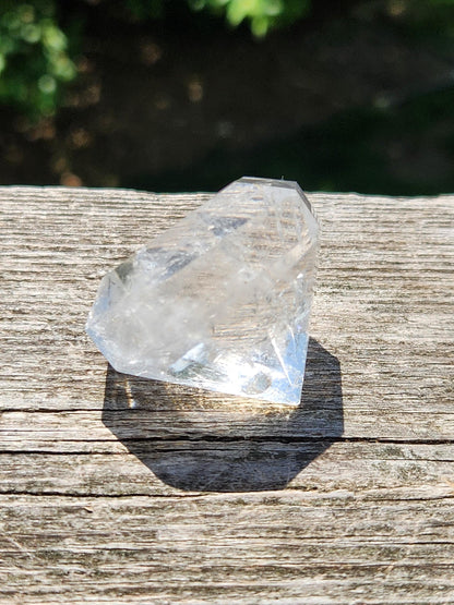 Clear Quartz Crystal Faceted Diamond, Energy Work, Extractor, Small