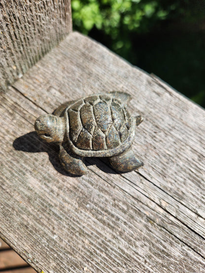 Pyrite Turtle Crystal Carving