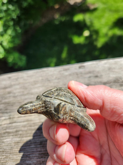 Pyrite Turtle Crystal Carving