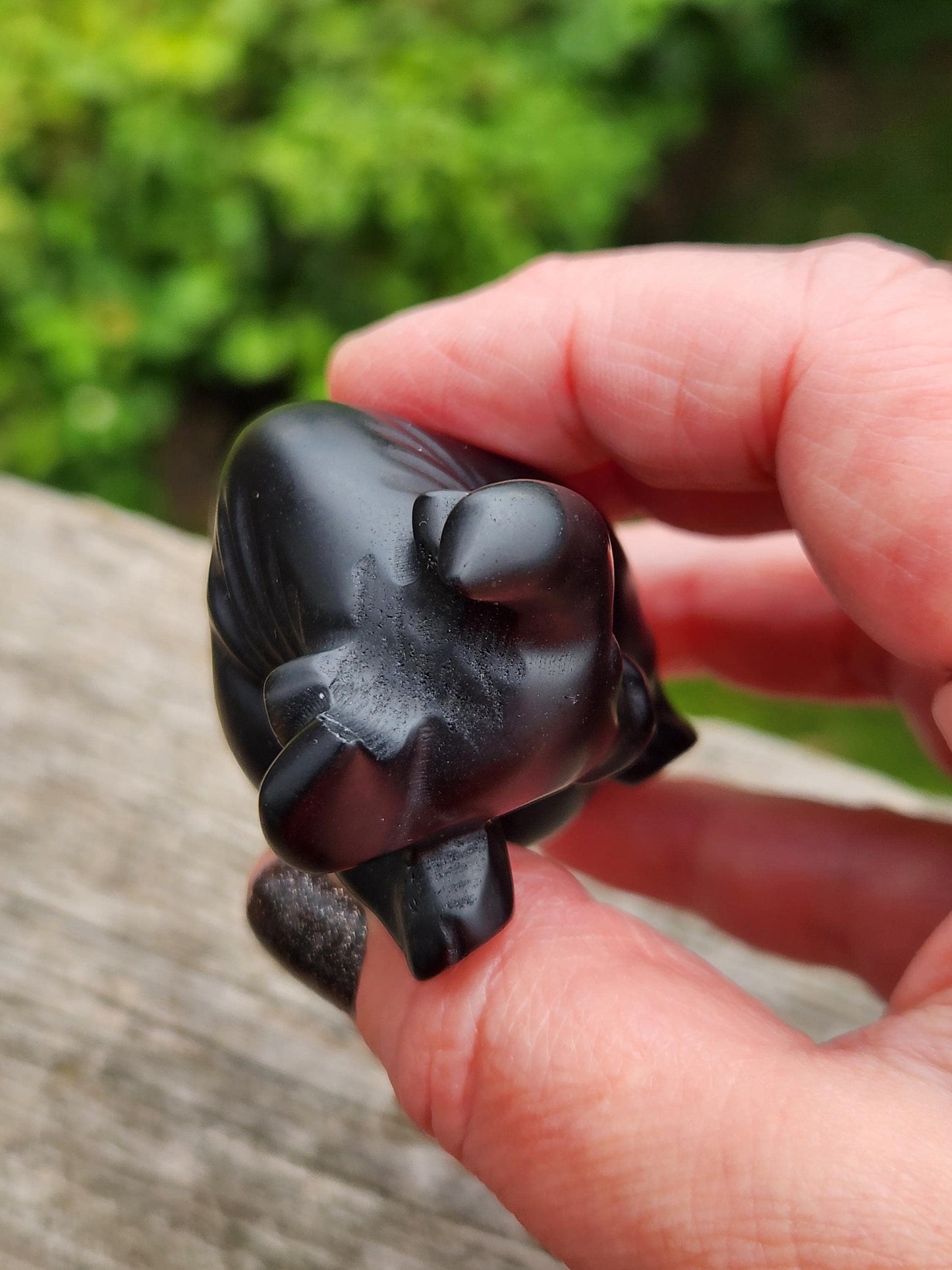 Black Obsidian Crystal Charging Bull, Taurus, Ox