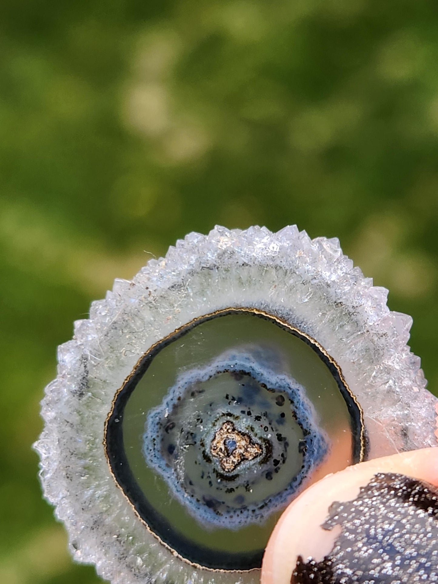 Light Purple Amethyst Slice Crystal Specimen with Stand, Small