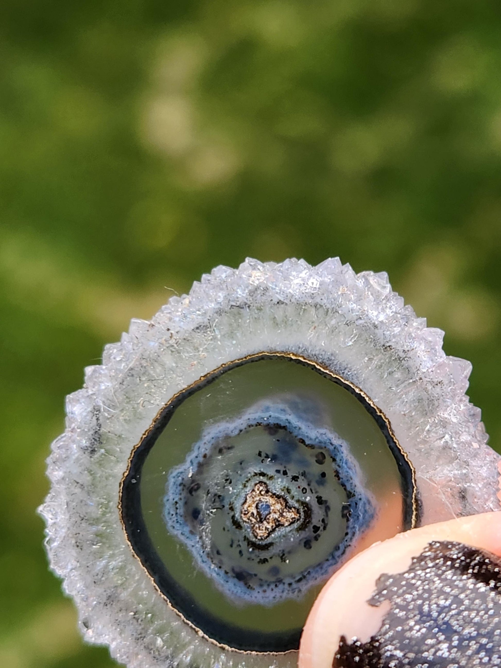 Light Purple Amethyst Slice Crystal Specimen with Stand, Small