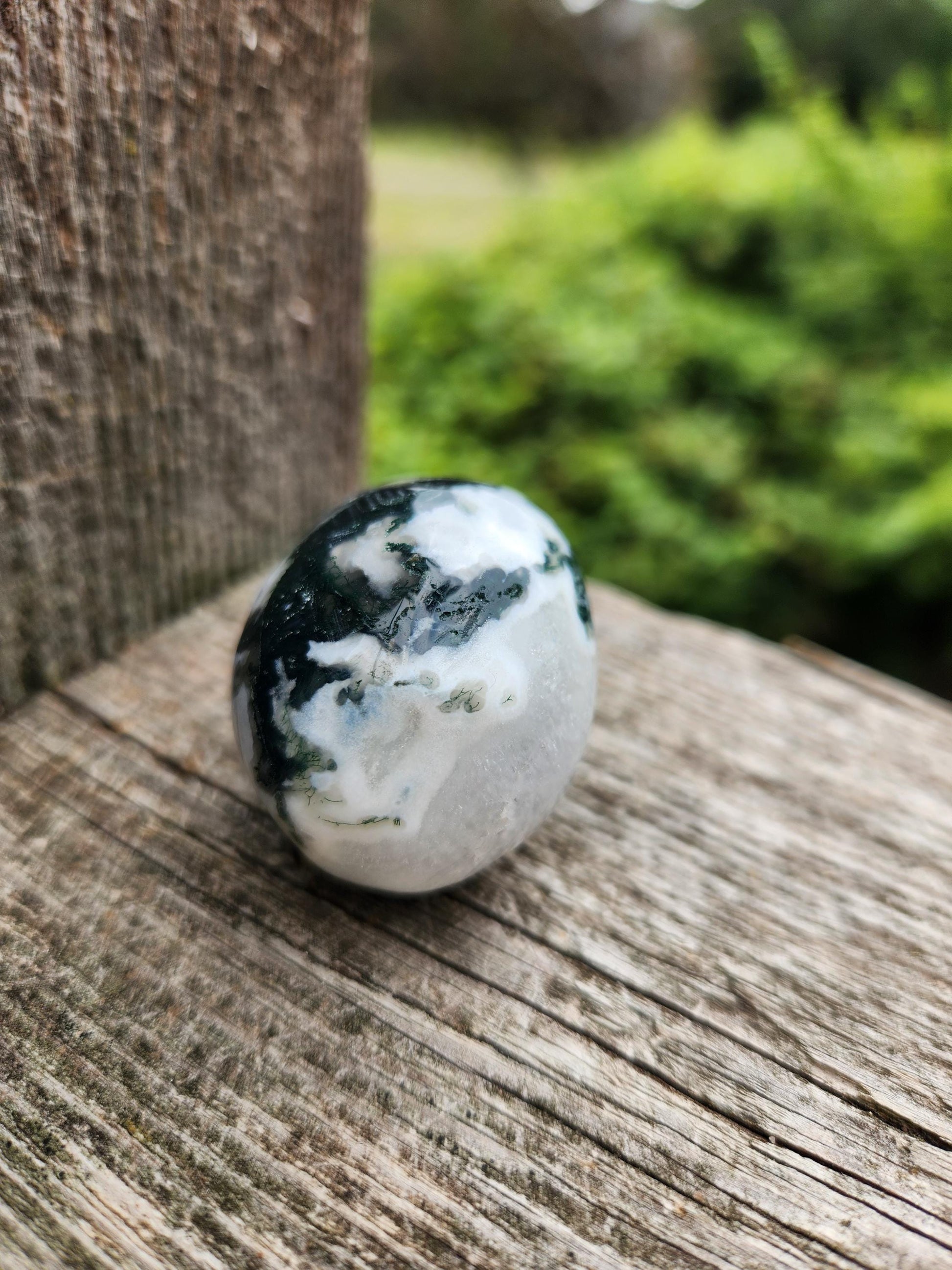 Moss Agate Clear Quartz Small Crystal Skull