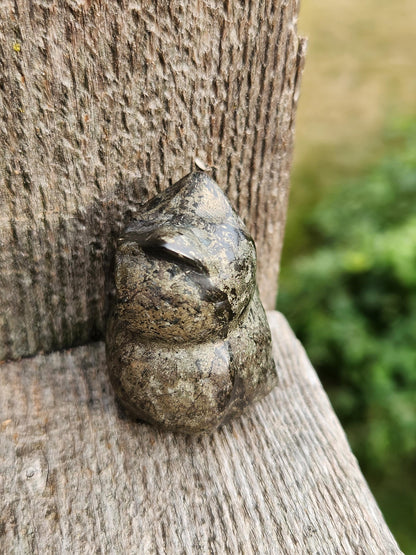 Pyrite Crystal Owl: Natural Stone Figurine