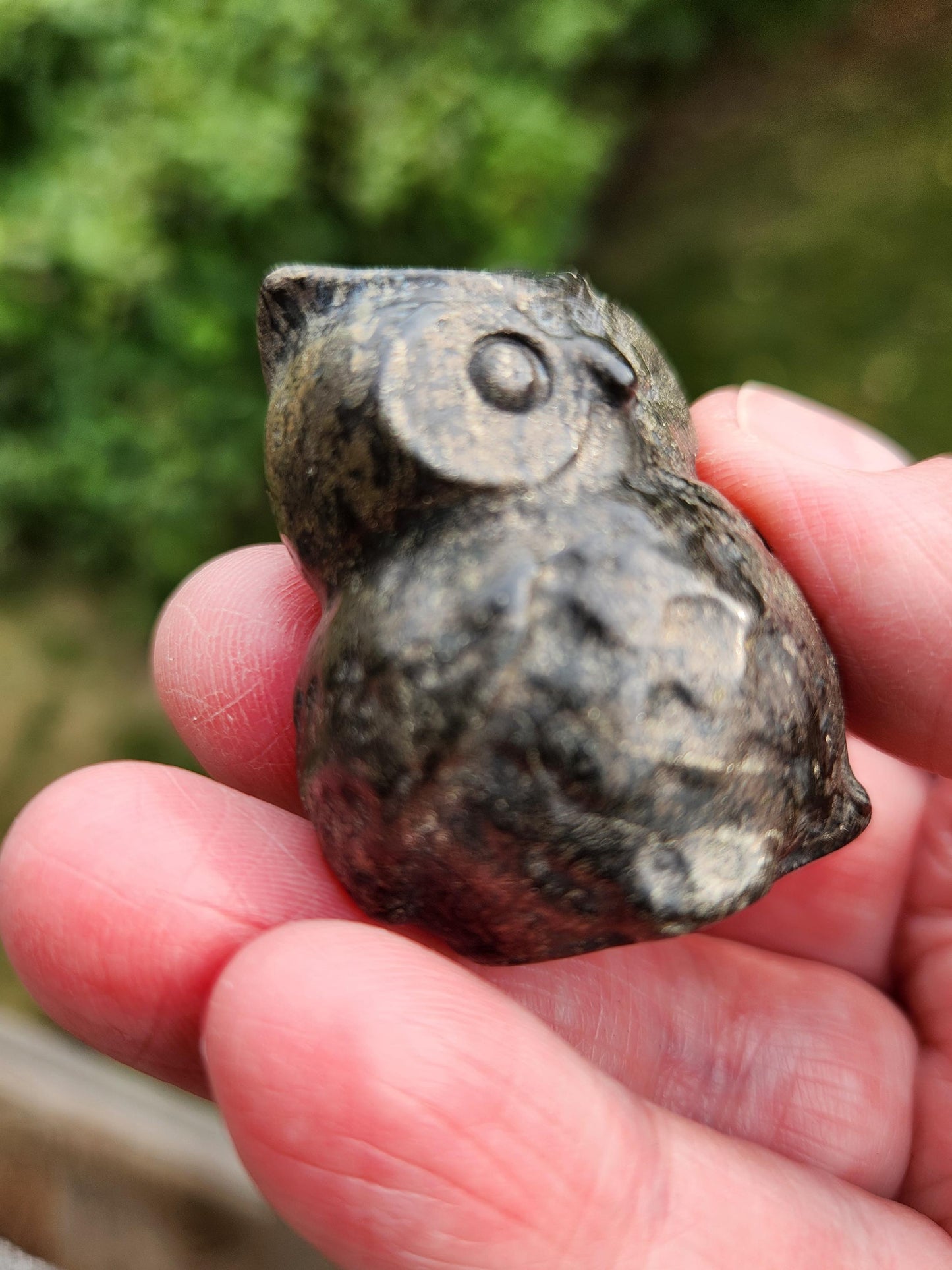 Pyrite Crystal Owl: Natural Stone Figurine