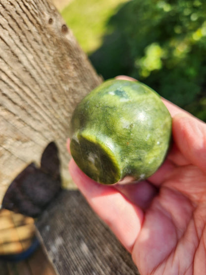 Dark Green Jade Crystal Small Bowl
